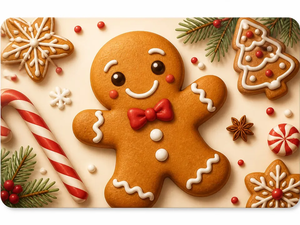 Gingerbread Smile card skin artwork