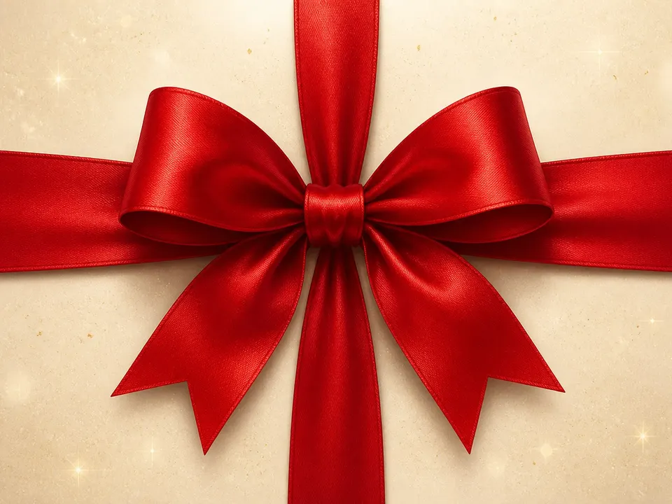 Red Ribbon Bow card skin artwork