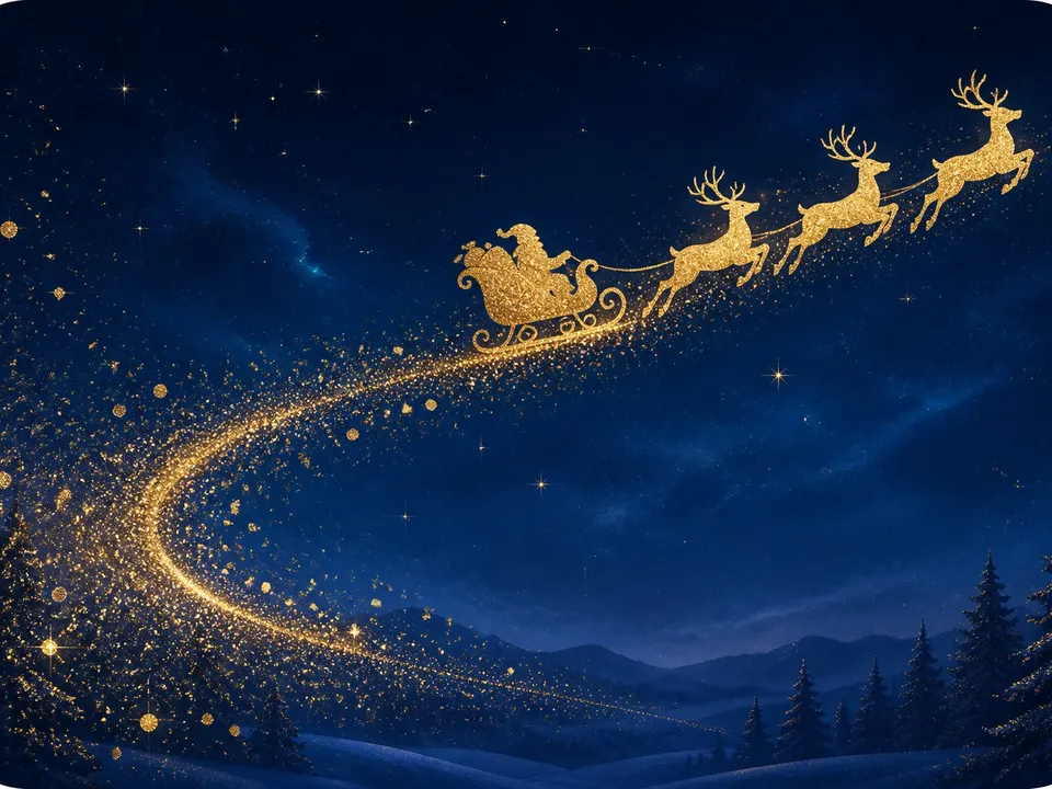 Sleigh Trail Dots card skin artwork