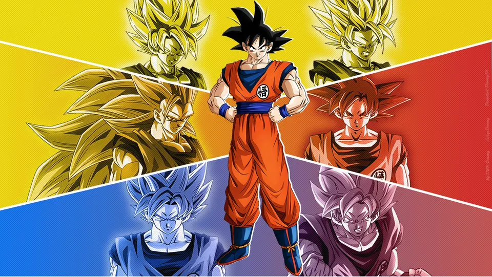 Goku All Forms card skin artwork