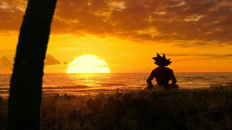 Goku Sunset card skin artwork