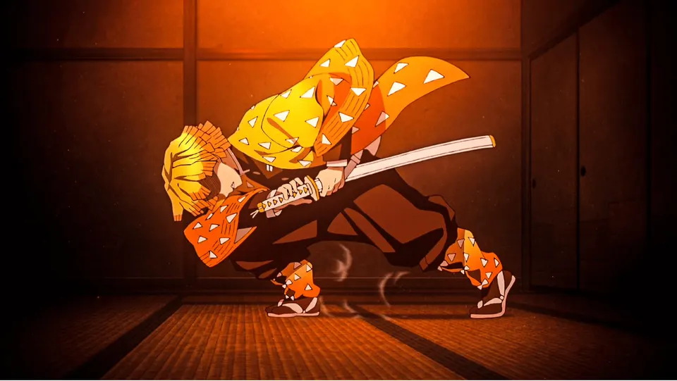 Zenitsu Thunder Stance card skin artwork