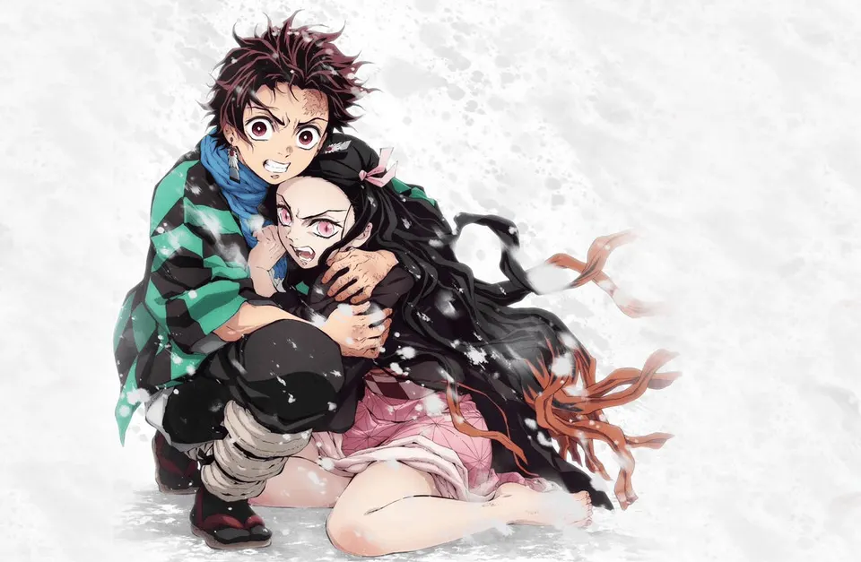 Tanjiro & Nezuko Snow card skin artwork
