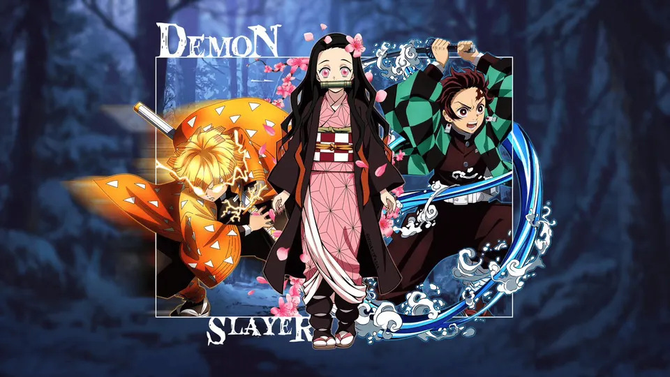 Demon Slayer Trio card skin artwork