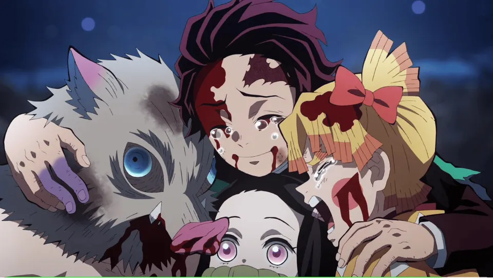 Tanjiro Inosuke Nezuko card skin artwork