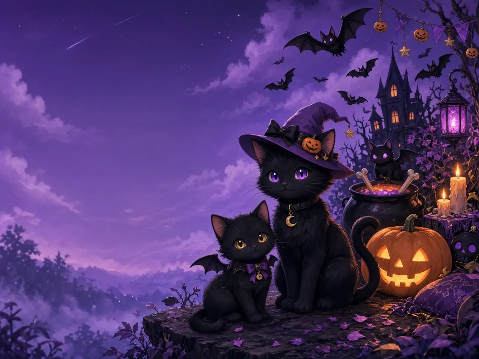 Cauldron Cat Pair card skin artwork