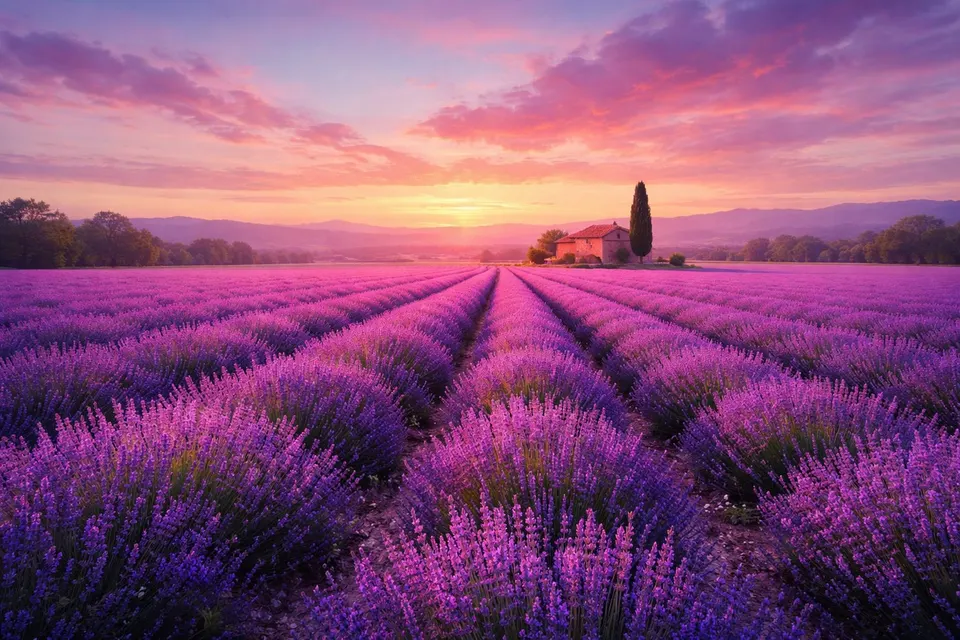 Lavender Fields card skin artwork