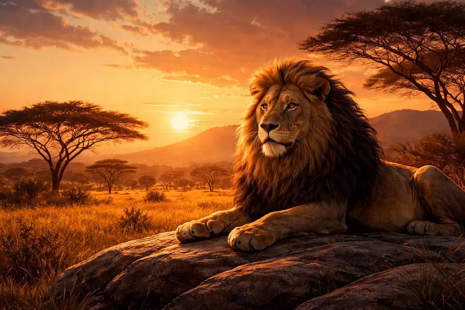 Lion Savanna card skin artwork