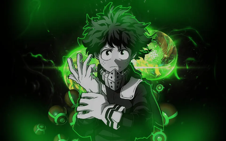 Deku Green Lightning card skin artwork
