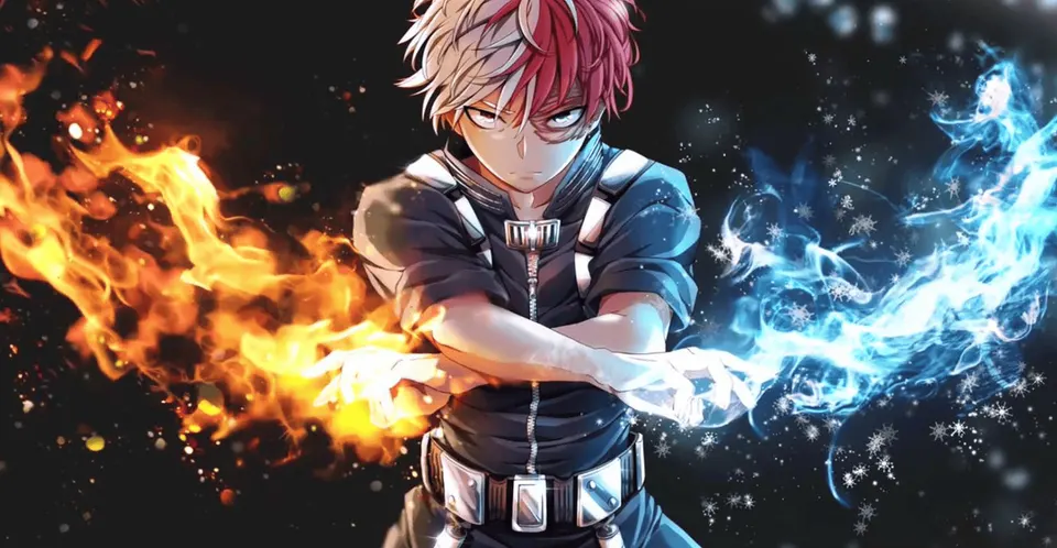 Todoroki Fire & Ice card skin artwork