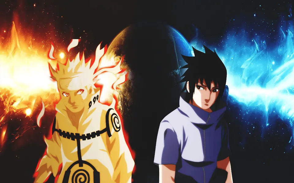 Naruto & Sasuke card skin artwork