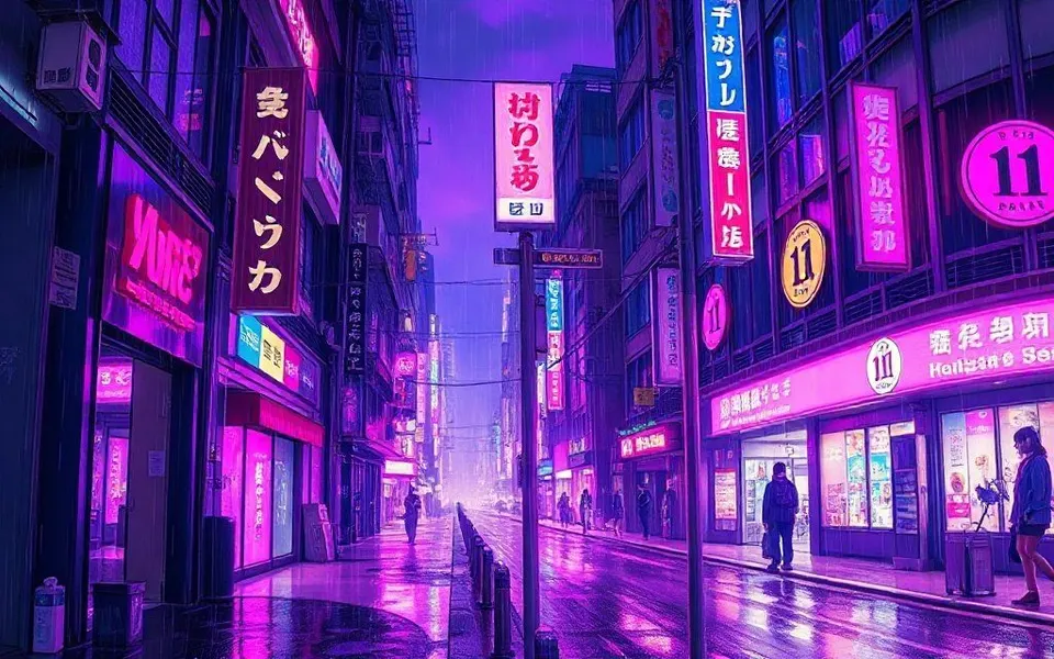 Neon Tokyo card skin artwork