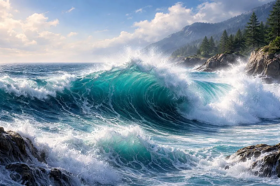 Ocean Waves card skin artwork