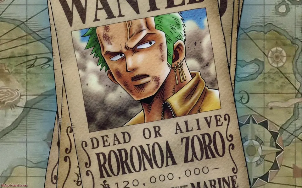 Zoro Wanted Poster card skin artwork