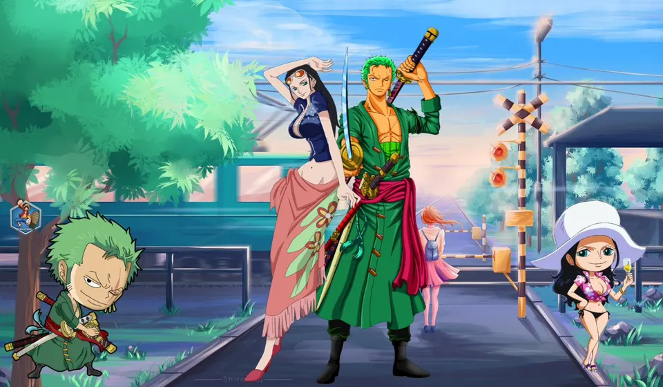 Zoro & Robin Station card skin artwork