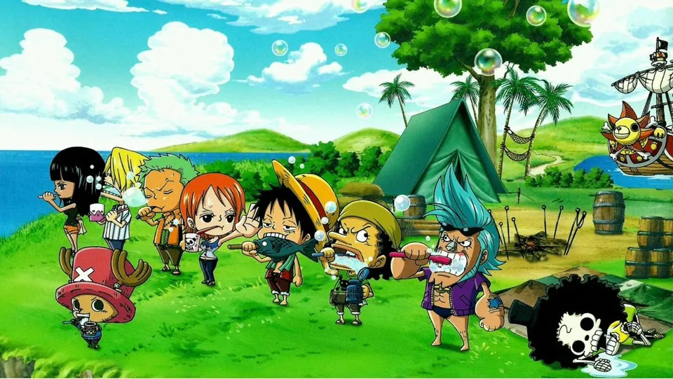 Straw Hats Camping card skin artwork
