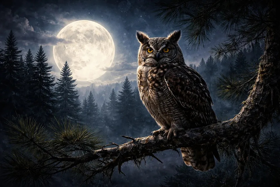 Owl Moon card skin artwork