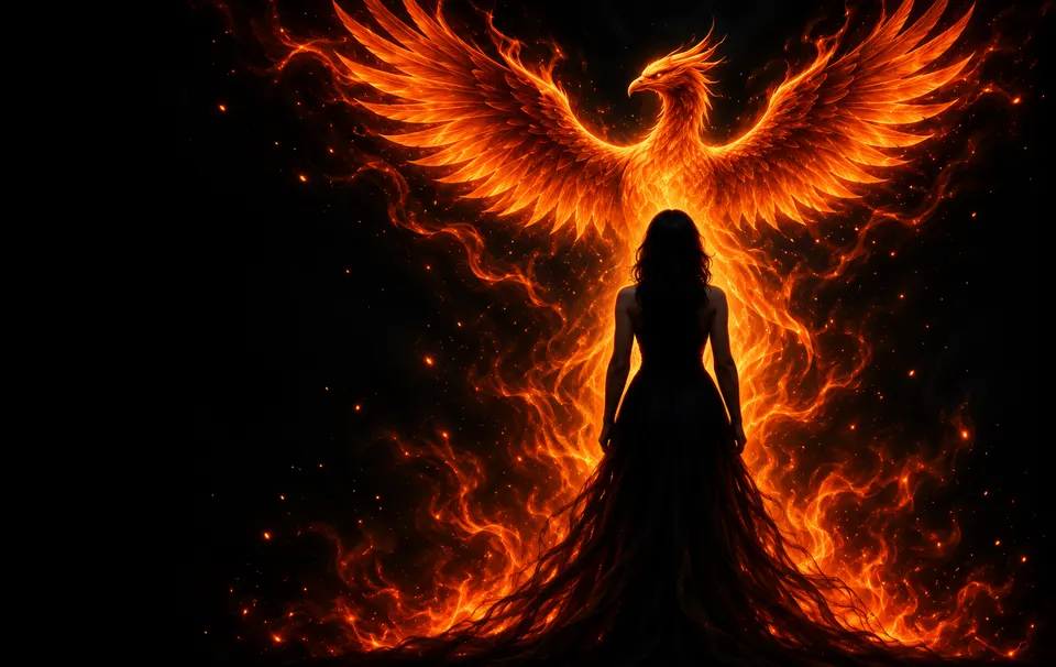 Phoenix Rising card skin artwork