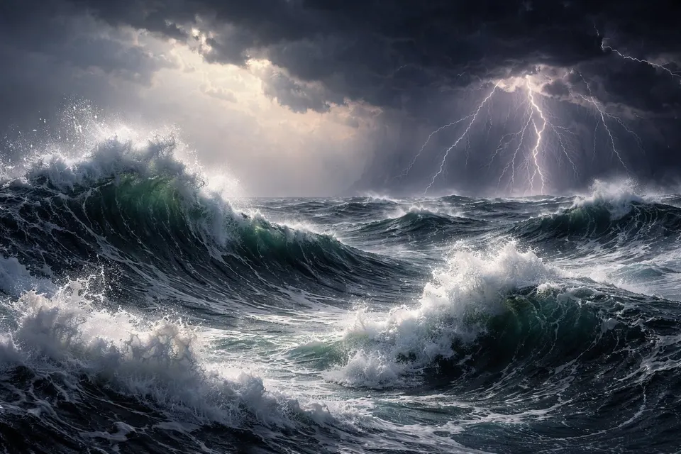 Stormy Sea card skin artwork