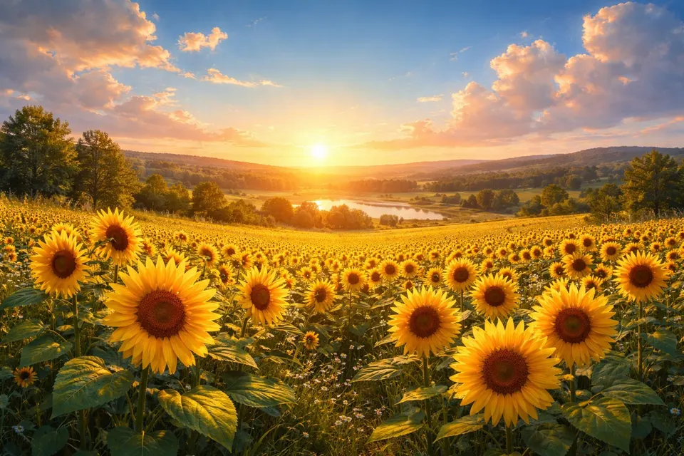 Sunflower Field card skin artwork