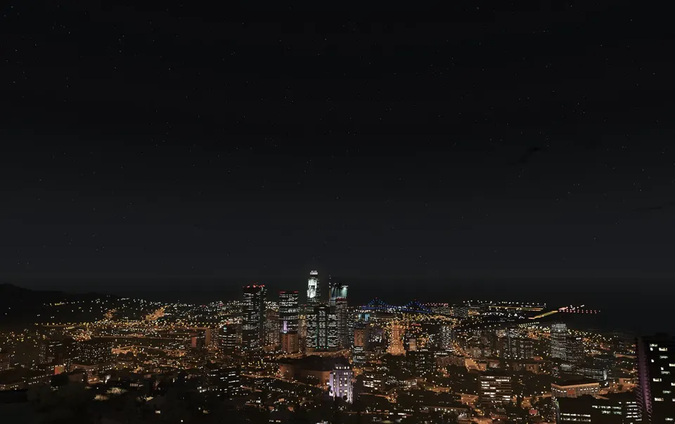Starry City Skyline card skin artwork