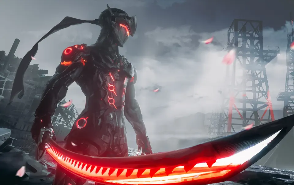 Red Energy Scythe card skin artwork