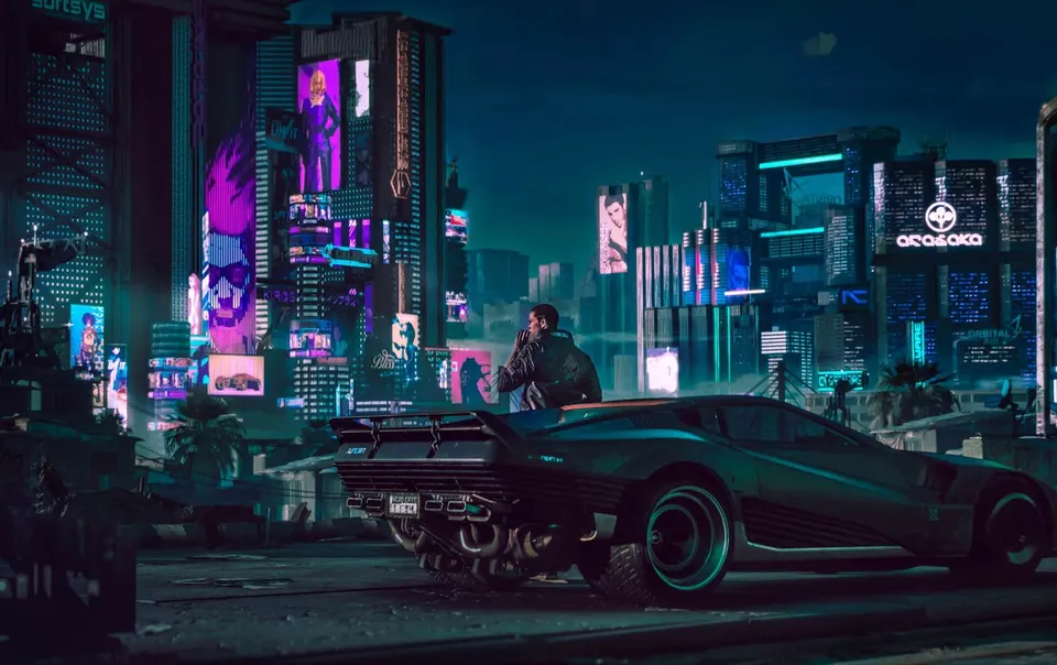 Night City Overlook card skin artwork