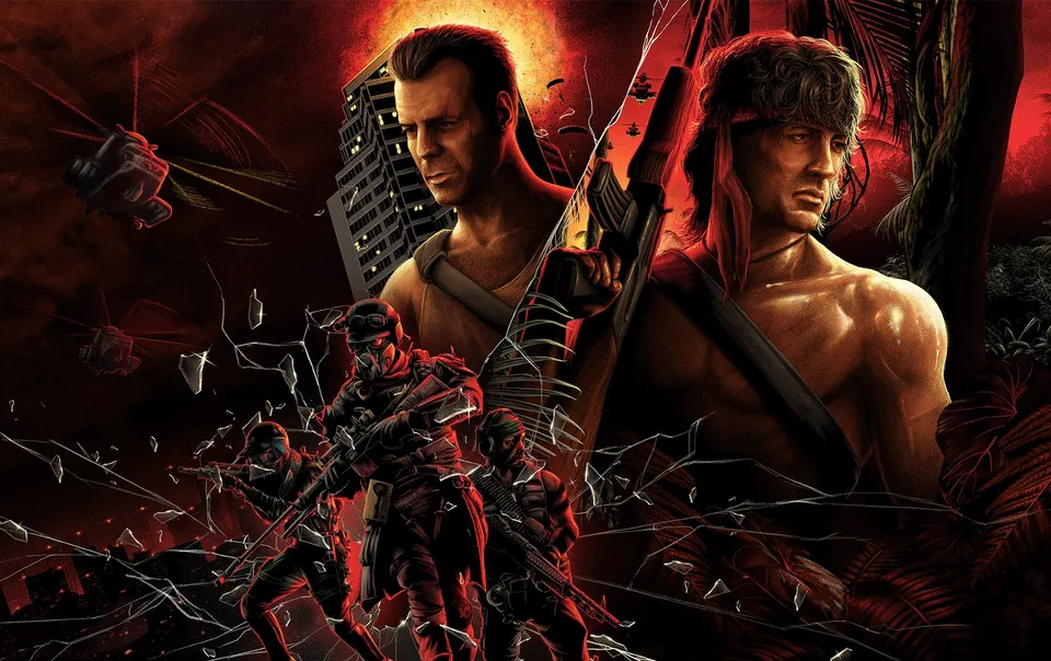 Action Hero Collage card skin artwork