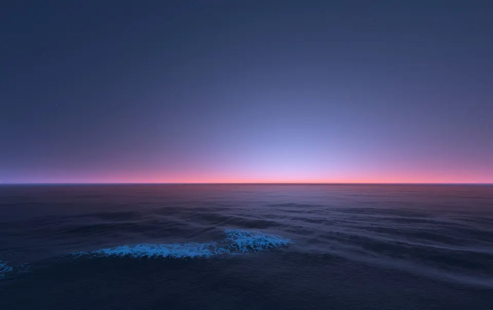 Starlit Ocean Horizon card skin artwork