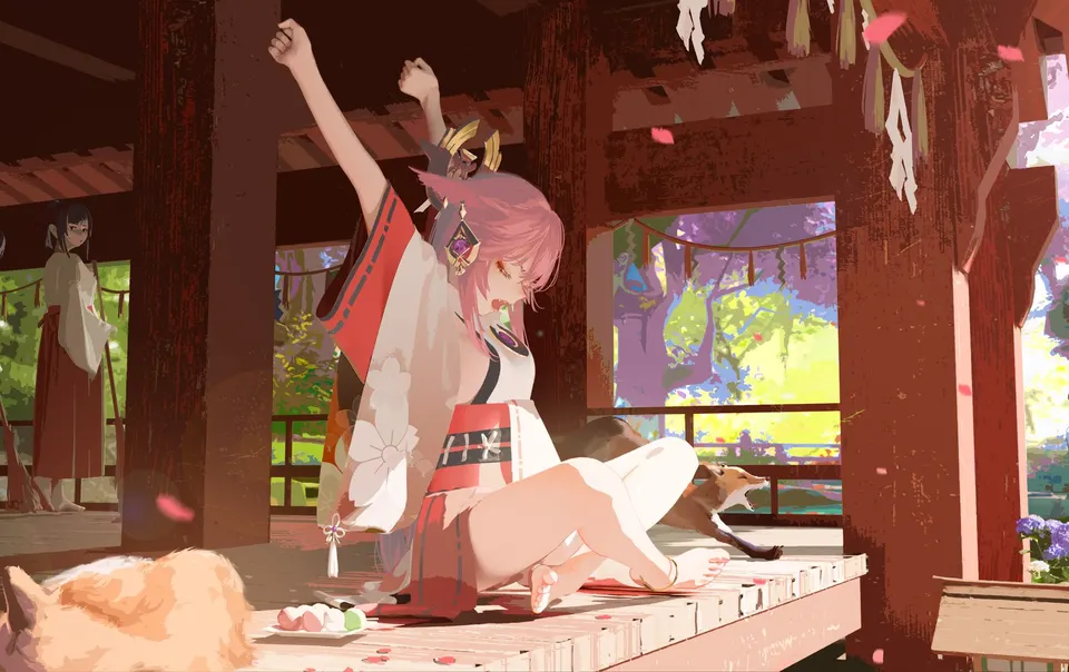 Shrine Fox Stretch card skin artwork