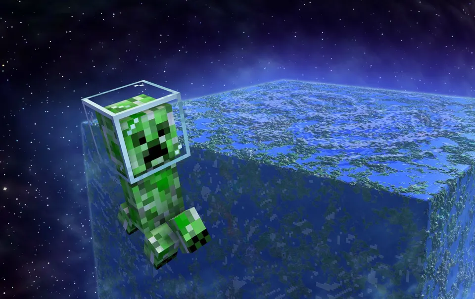 Space Creeper Cube card skin artwork