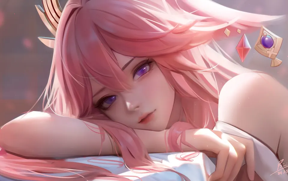 Pink Fox Maiden card skin artwork
