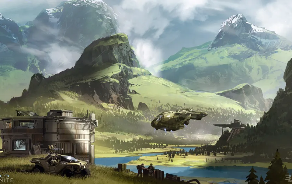 Halo Mountain Outpost card skin artwork