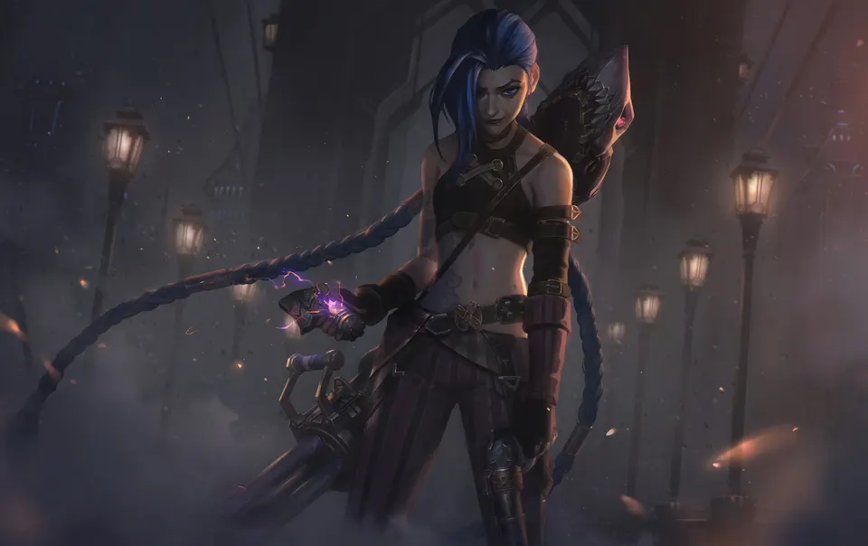 Jinx Street Lights card skin artwork