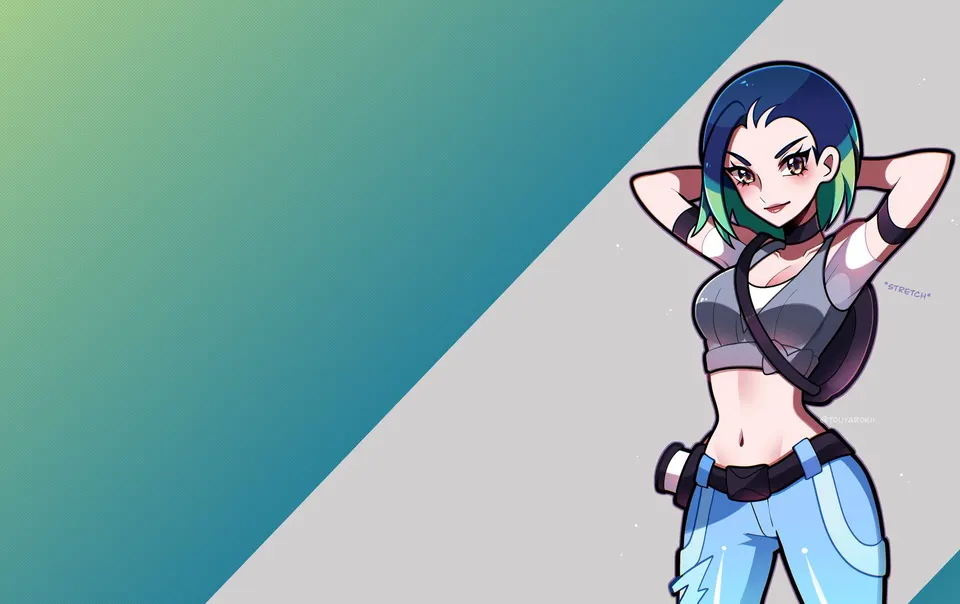 Trainer Stretch Pose card skin artwork