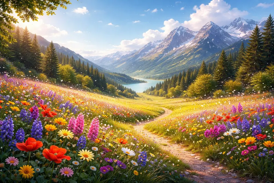 Wildflower Meadow card skin artwork